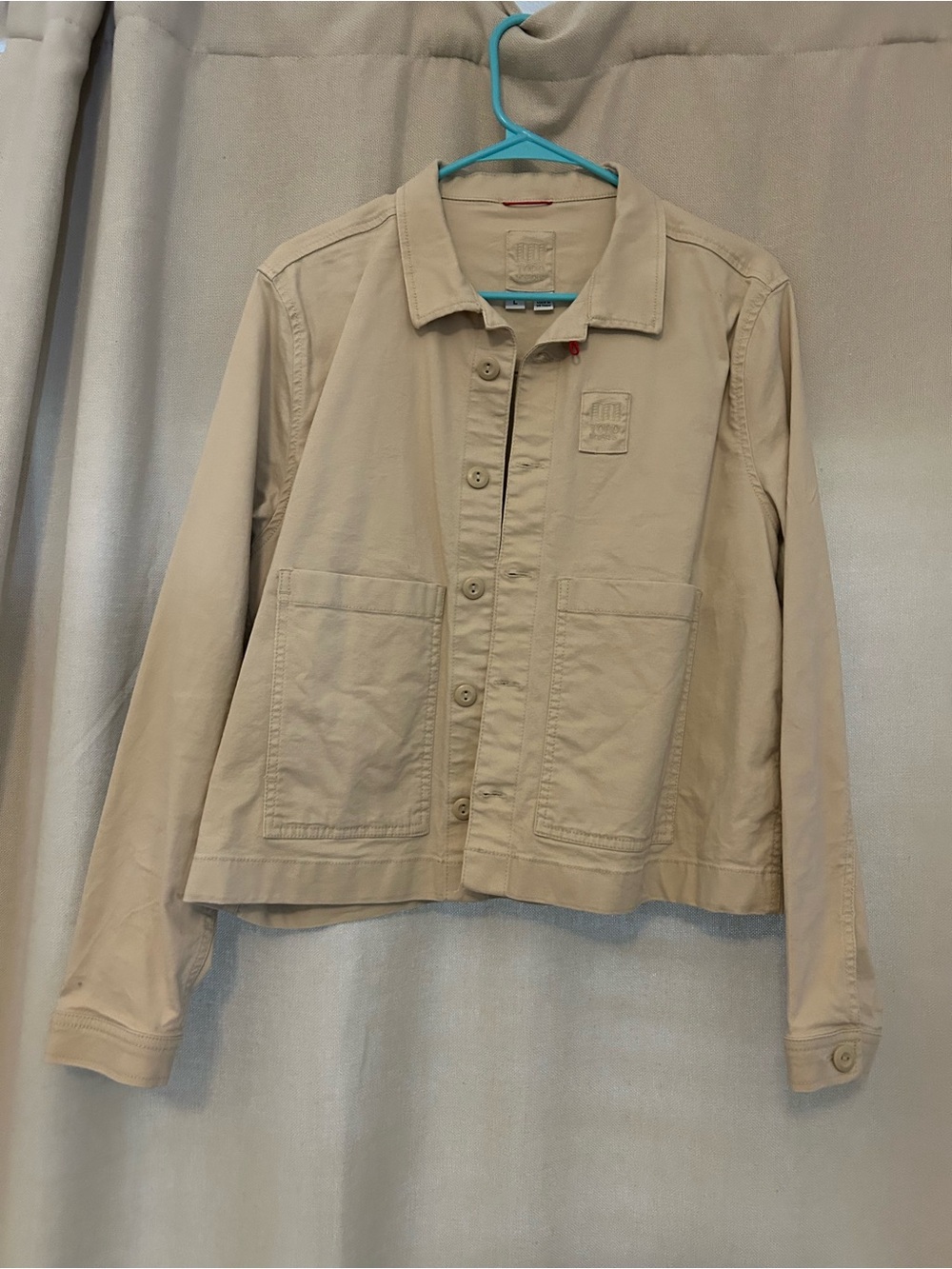 Topo Designs Women’s Dirt Jacket Sand Organic Cotton Size L